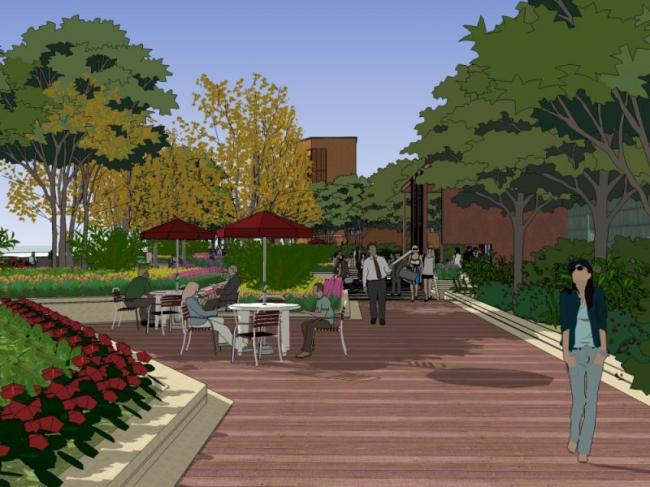 Sketchup景观模型|商业景观，现代风格