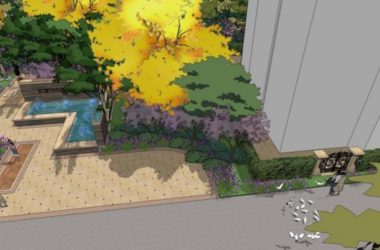 Sketchup景观模型|小区入口景观，古典风格-BIM建筑网