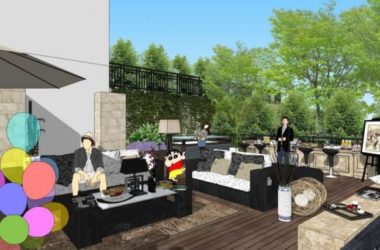 Sketchup景观模型|屋顶花园景观，现代风格-BIM建筑网