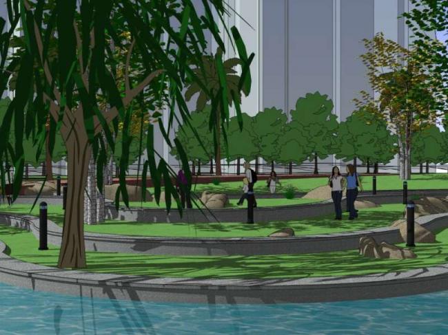 Sketchup景观模型|小区景观，住宅景观，古典风格