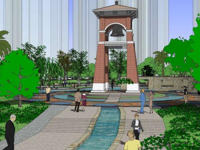 Sketchup景观模型|小区景观，住宅景观，古典风格