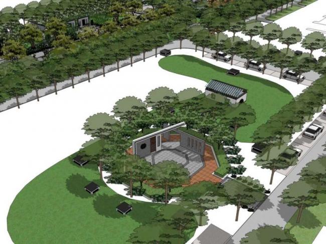 Sketchup景观模型|小区景观，住宅景观，中式风格