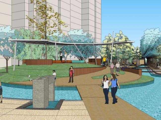 Sketchup景观模型|小区景观，住宅景观，现代风格