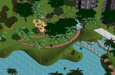 Sketchup景观模型|高层小区景观，住宅景观，现代风格-BIM建筑网