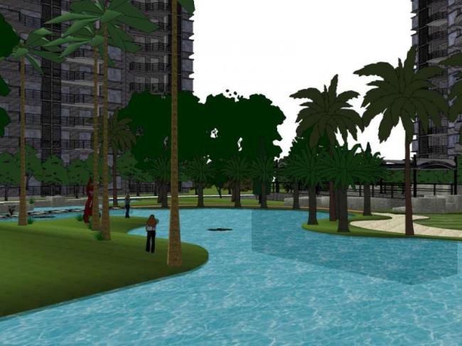 Sketchup景观模型|高层小区景观，住宅景观，现代风格