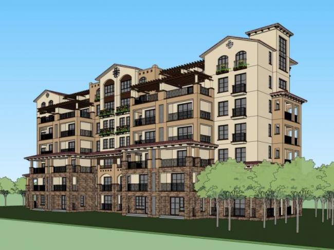 Sketchup住宅模型|多层住宅，古典风格