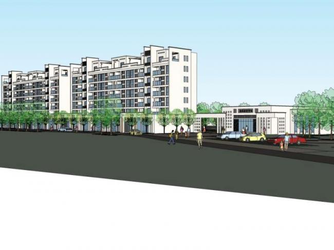 Sketchup住宅模型|多层住宅，现代风格