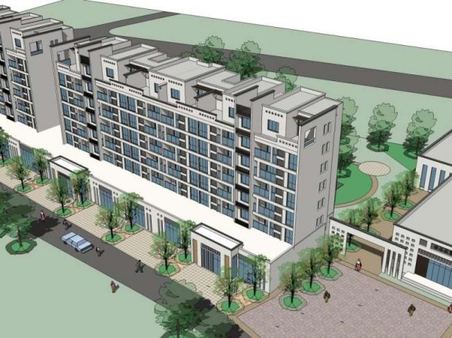 Sketchup住宅模型|多层住宅，现代风格