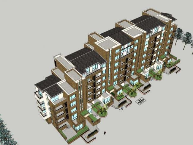 Sketchup住宅模型|多层住宅，居住建筑，古典风格