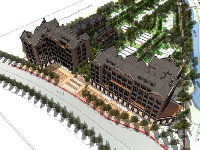 Sketchup住宅模型|多层住宅，花园洋房，英式古典风格