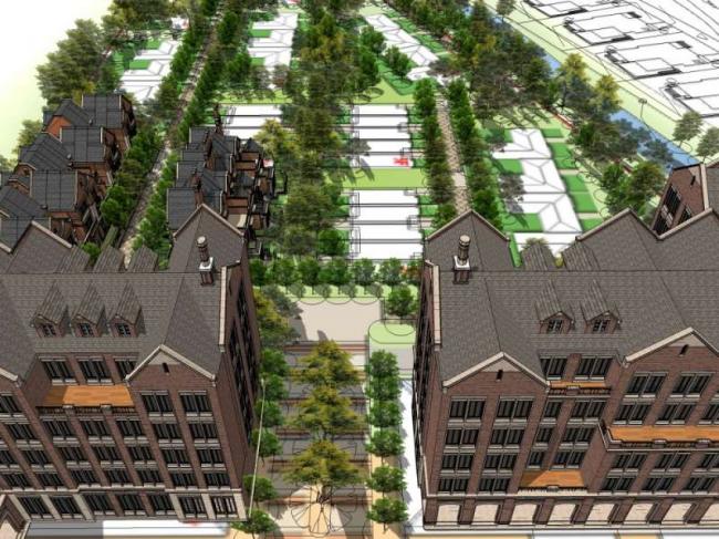 Sketchup住宅模型|多层住宅，花园洋房，英式古典风格