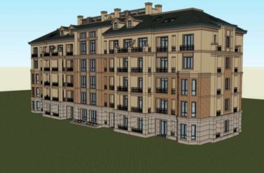 Sketchup住宅模型|多层住宅，花园洋房，古典风格-BIM建筑网