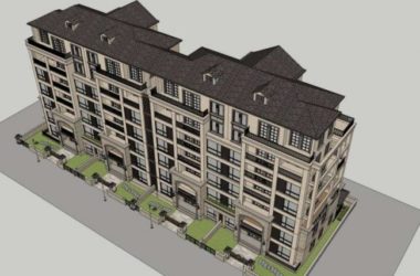 Sketchup住宅模型|多层住宅，花园洋房，古典风格-BIM建筑网