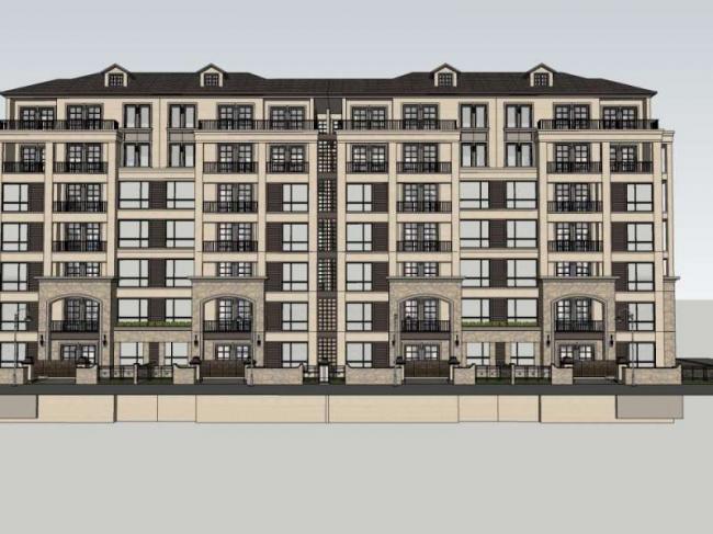 Sketchup住宅模型|多层住宅，花园洋房，古典风格