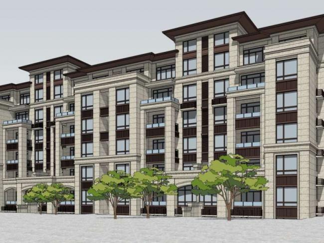 Sketchup住宅模型|多层住宅，花园洋房，居住建筑，古典风格