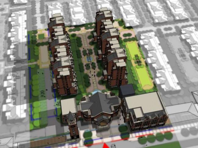 Sketchup住宅模型|多层住宅小区，花园洋房，古典风格