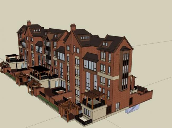 Sketchup住宅模型|多层住宅，古典风格