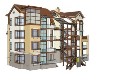 Sketchup住宅模型|多层住宅，欧式古典风格-BIM建筑网