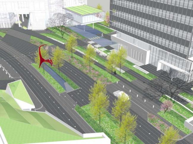 Sketchup景观模型|多层住宅小区景观，现代风格