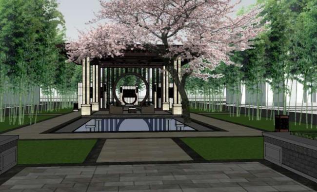 Sketchup小品模型|亭子，中式风格，小品