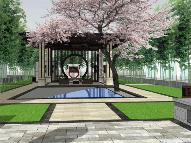 Sketchup小品模型|亭子，中式风格，小品