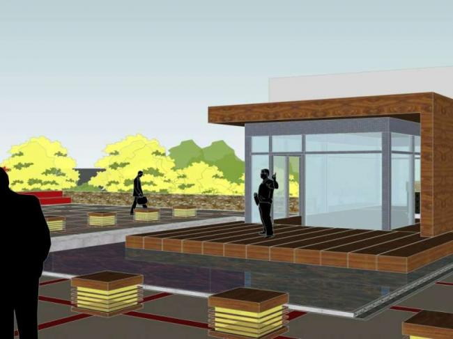 Sketchup景观模型|广场景观，现代风格