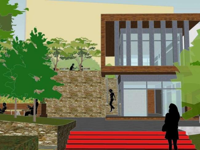 Sketchup景观模型|广场景观，现代风格