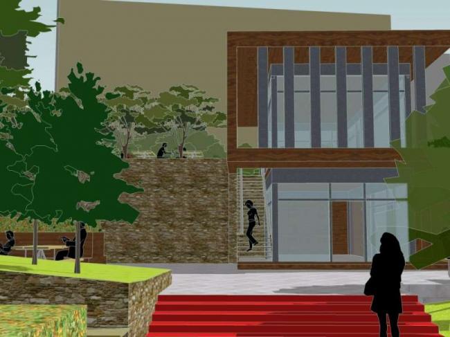 Sketchup景观模型|广场景观，现代风格