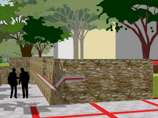 Sketchup景观模型|广场景观，现代风格