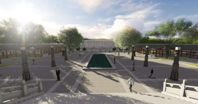 Sketchup景观模型|公园景观，中式风格，中式园林，古建