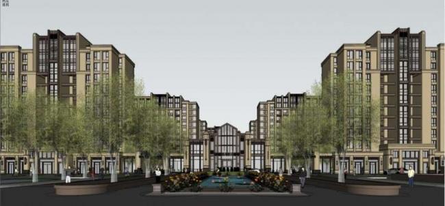 Sketchup住宅模型|高层住宅，古典风格