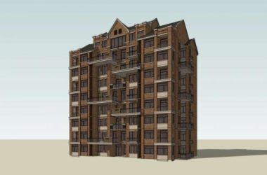 Sketchup住宅模型|多层住宅，英式古典风格-BIM建筑网