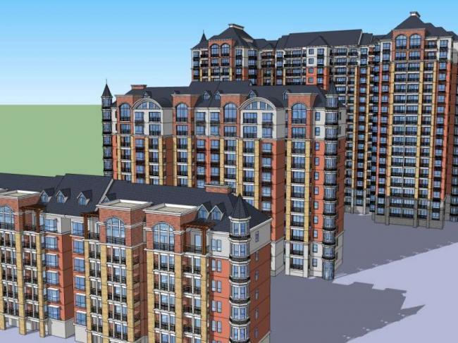 Sketchup住宅模型|高层住宅，古典风格