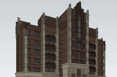 Sketchup住宅模型|超高层住宅，古典风格-BIM建筑网