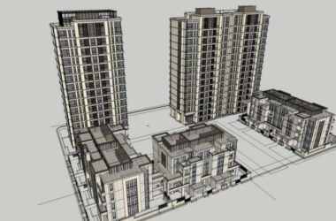 Sketchup住宅模型|高层住宅楼，居住建筑，古典风格-BIM建筑网
