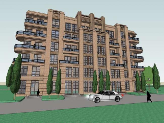 Sketchup住宅模型|多层住宅，欧式风格，居住建筑，古典风格