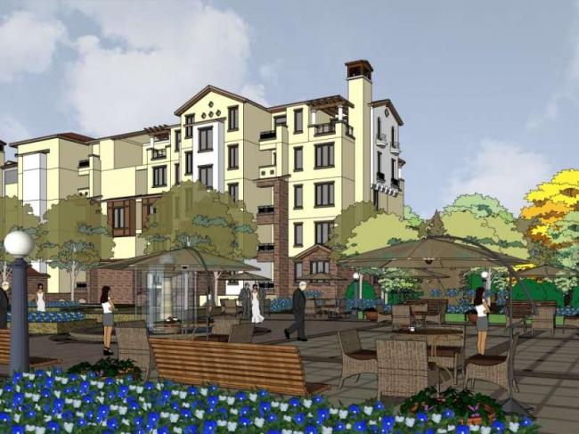 Sketchup住宅模型|多层住宅小区，售楼处，古典风格