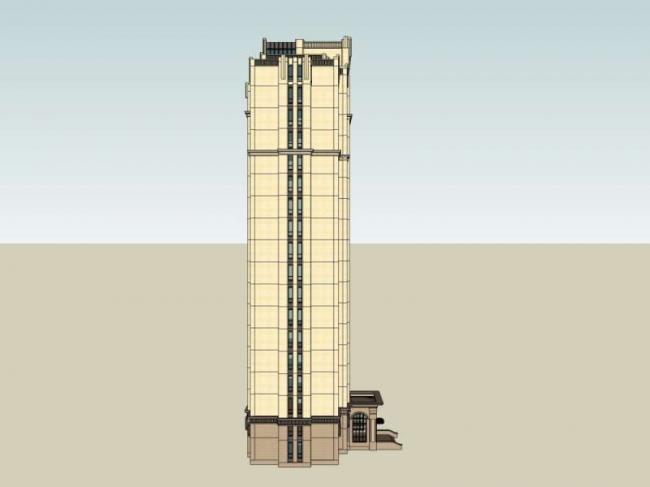 Sketchup住宅模型|高层住宅，居住建筑，古典风格