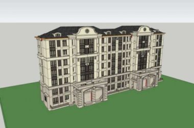 Sketchup住宅模型|多层住宅，欧式风格-BIM建筑网