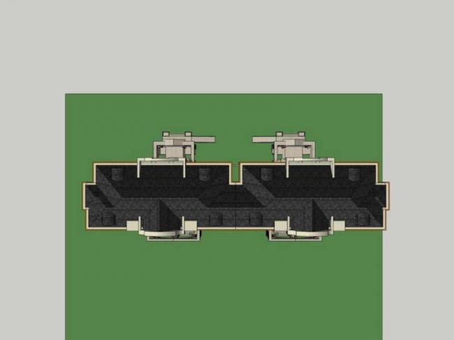 Sketchup住宅模型|多层住宅，欧式风格