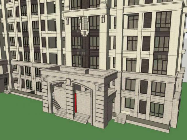 Sketchup住宅模型|多层住宅，欧式风格