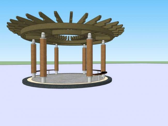 Sketchup小品模型|亭子，现代风格，小品