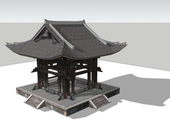 Sketchup小品模型|亭子，中式风格，小品