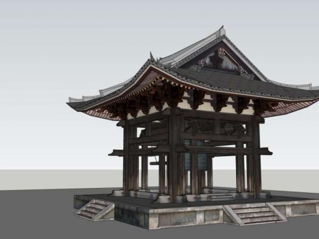 Sketchup小品模型|亭子，中式风格，小品