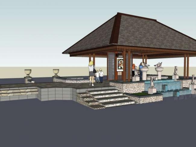 Sketchup小品模型|亭子，古典风格，小品