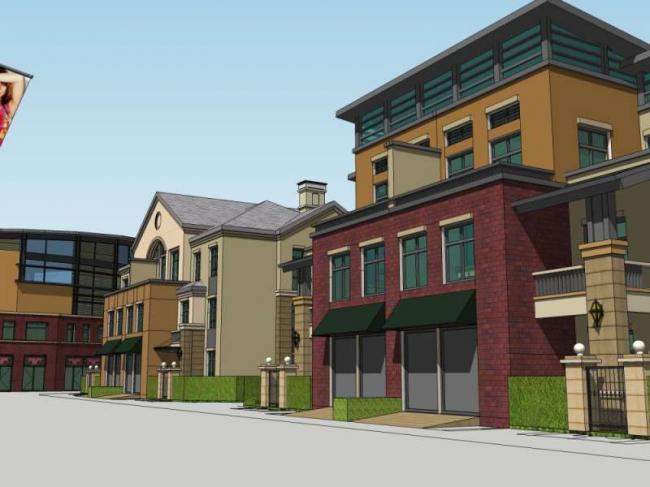 Sketchup商业模型|多层商业街，古典风格