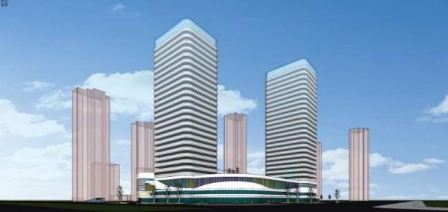 Sketchup综合体模型|多高层综合体，高层办公楼，商业，酒店，公寓，现代风格