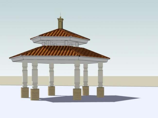 Sketchup小品模型|亭子 古典风格 小品