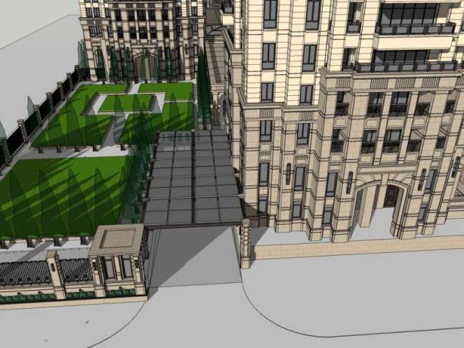 Sketchup住宅模型|高层住宅，古典风格