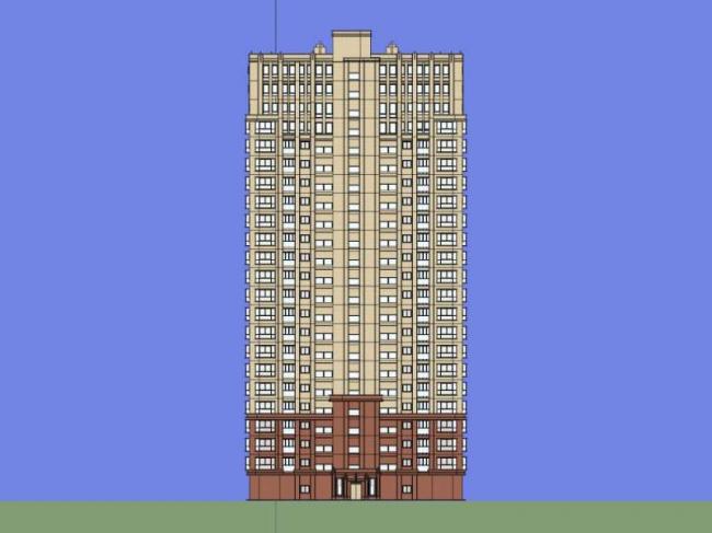 Sketchup住宅模型|高层住宅，居住建筑，古典风格